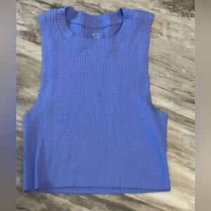 Aerie Purple/Blue Ribbed Sleeveless Top Small